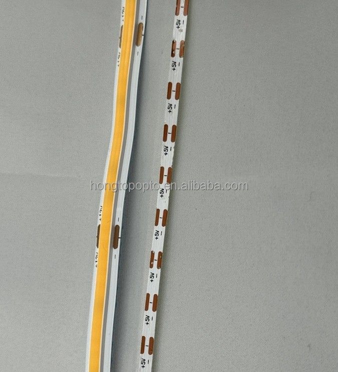 Lamba Işık verimliliği 90lm/w 1000lm Süper Dar COB LED Şerit Işıklar 3mm 400LEDs/m