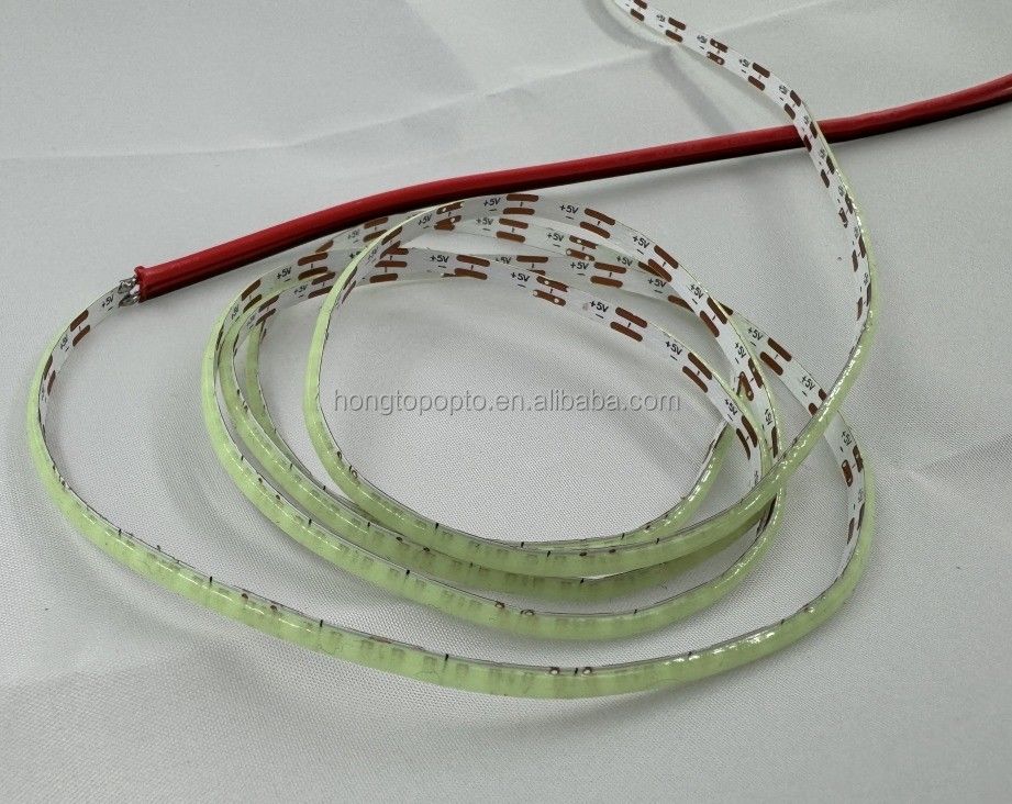 COB LED Light Strip Beyaz Sıcak Beyaz Mavi Yeşil Esnek 3mm 5mm 8mm Yüksek yoğunluk için