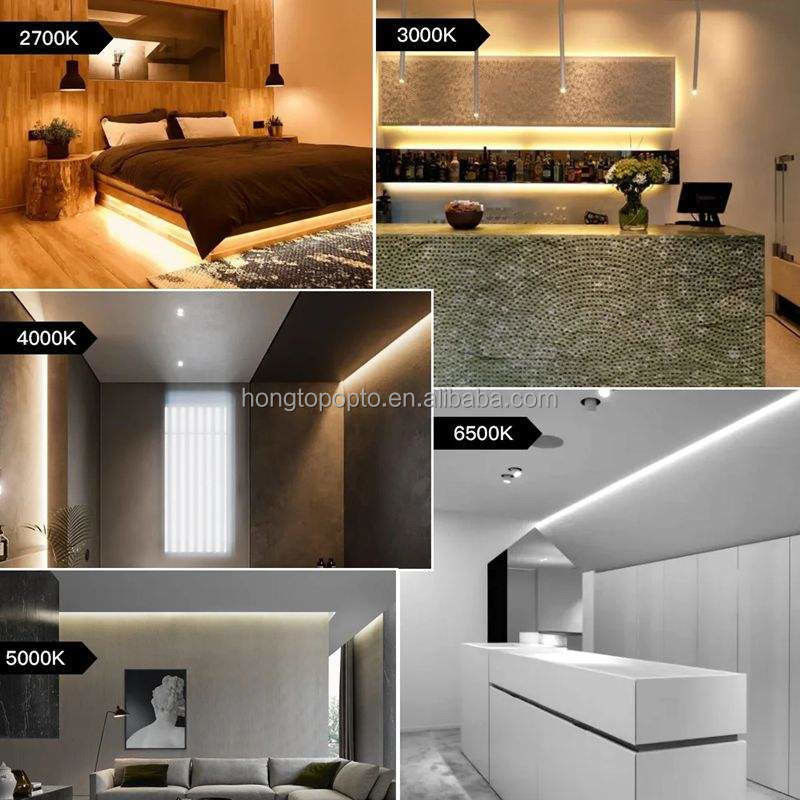 COB LED Light Strip Beyaz Sıcak Beyaz Mavi Yeşil Esnek 3mm 5mm 8mm Yüksek yoğunluk için