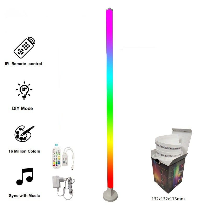 Modern Tasarım RGB Çok Renkli Oturma Odası Işık Standı Yer Lampası Adaptörü Sadece USB Plug