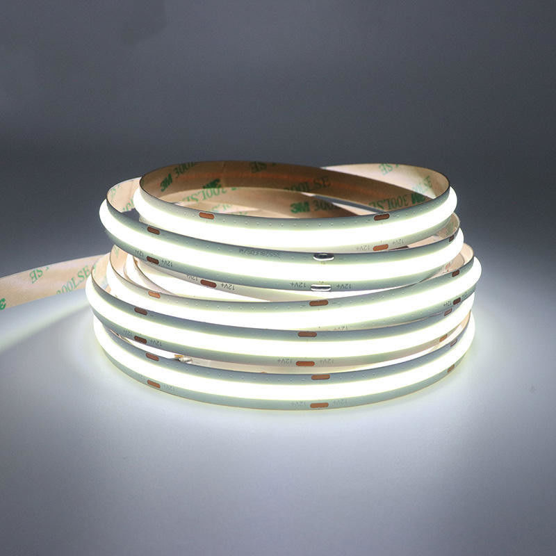 12V 24V COB LED Şerit Işık Kırmızı Yeşil Pembe Mavi Beyaz Çok Renkli 8mm 90 Ra ile Flex