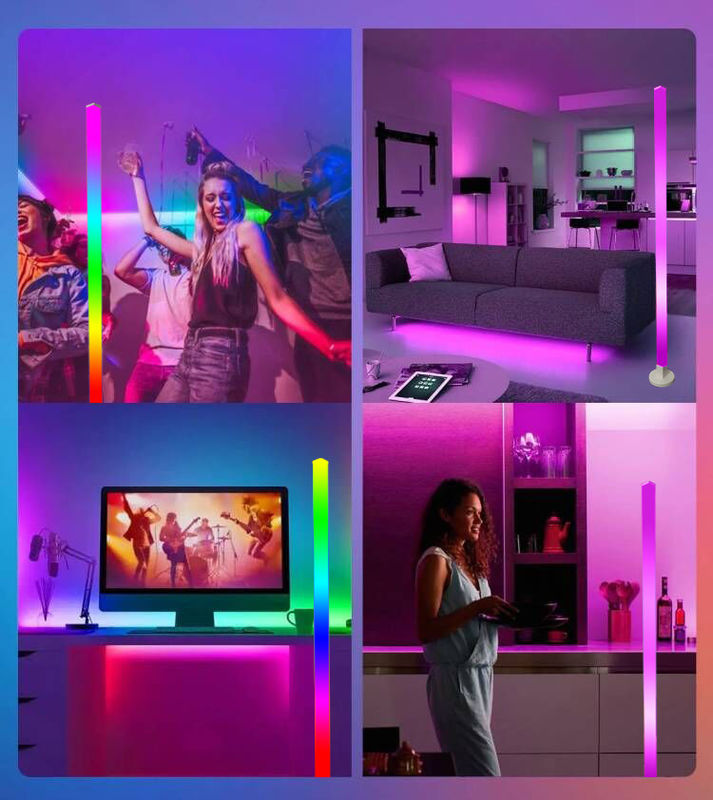 DIY Ev Dekorasyonu Bluetooth Müzik Kontrolü ve Uzaktan Kumanda ile RGB Zemin Işığı
