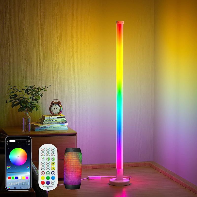 Otel Atmosphere Bluetooth WiFi Kontrolü ve DC 5V Giriş Voltajı ile Köşe Zemin Lampu