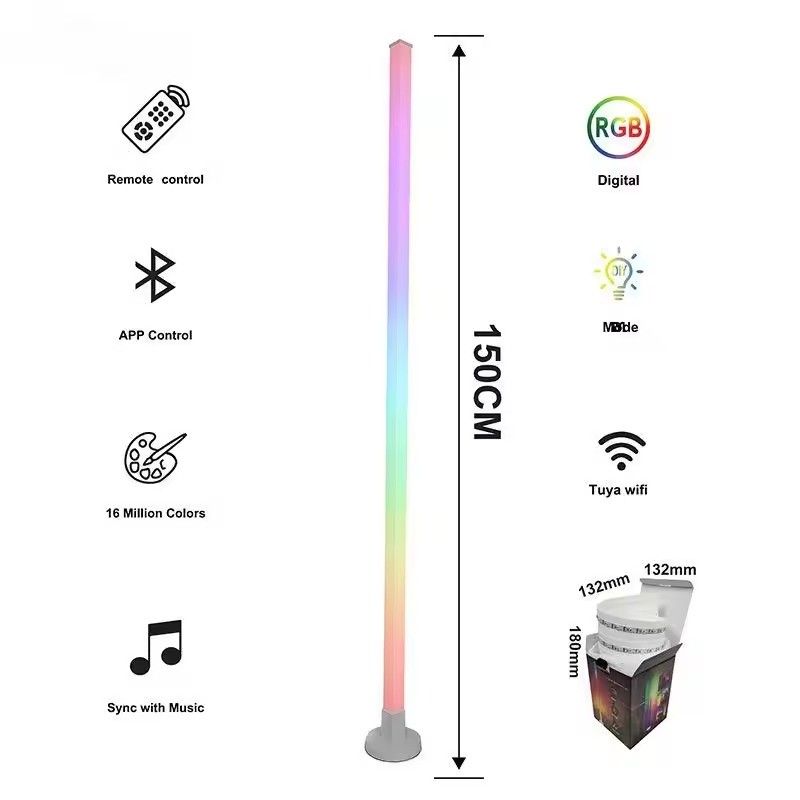 DIY Atmosphere Akıllı Ev Işığı IR uzaktan kumanda ile RGB Led Yer Köşe Lampu