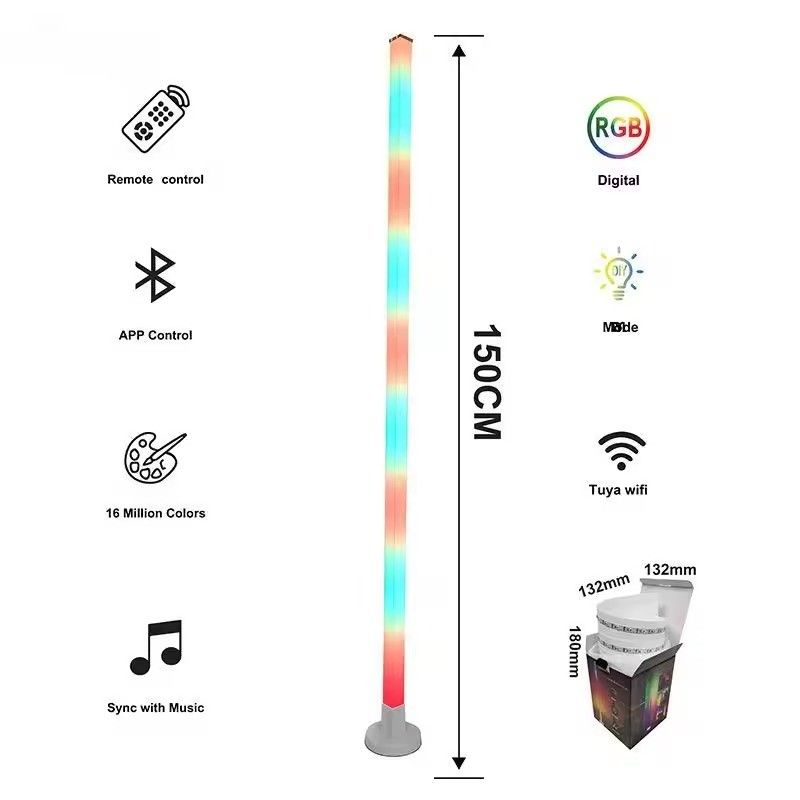 RGBIC Bluetooth Tuya WiFi Akıllı Uygulama Salon 35*35*1500mm