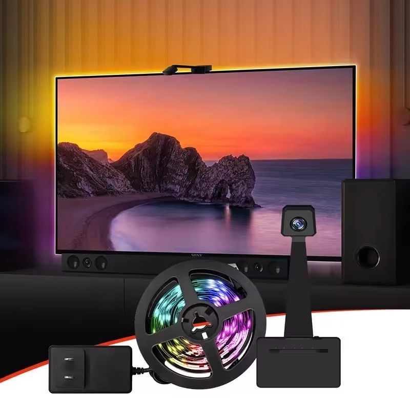 LED Tipi Smd5050 Led Chip Atmosphere 16.4ft LED Şerit Google TV için Ekrana Müzik Senkronize