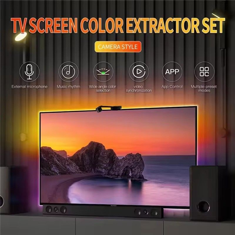 LED Tipi Smd5050 Led Chip Atmosphere 16.4ft LED Şerit Google TV için Ekrana Müzik Senkronize