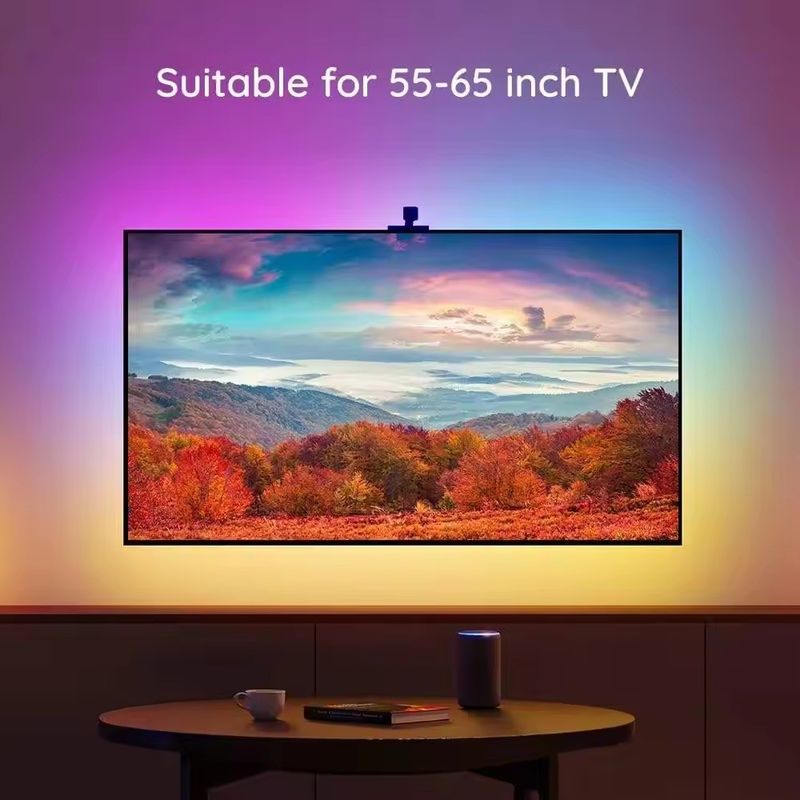 RGB Dekor Çubuğu LED Akıllı TV Arkaplan Işık Çubukları Kamera ile IP20 3.8m 12V TV için