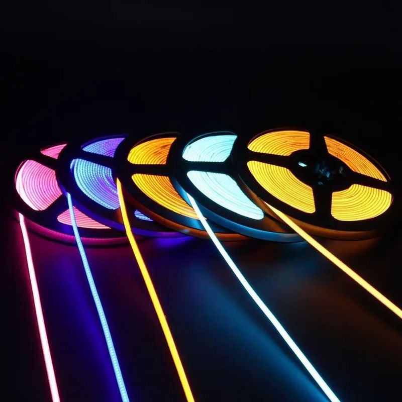 RGB Esnek Şerit 756LEDs COB DC 12V LED Şerit Işığı 100lm/w Işık Verimliliği