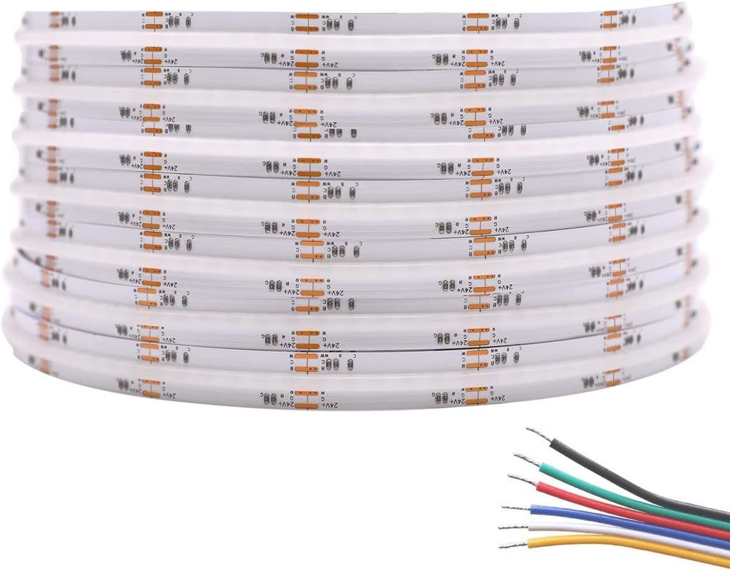 0.15kg 840 led 12mm genişliğinde RGBCCT DC24V COB dekoratif amaçlı LED şerit ışığı 3