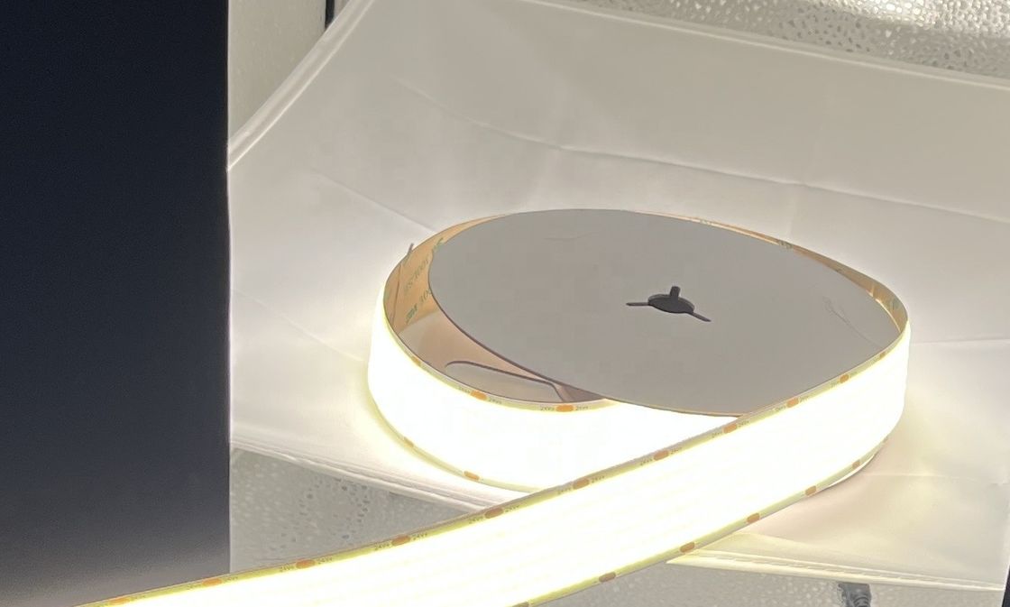 Hafifletilebilir Bakır Cob Ribbon İpi Esnek Cob Led Şerit Yüksek yoğunluk 1600Leds Per Meter 3500K Ra 90 0.3kg 24v 30mm Genişlik