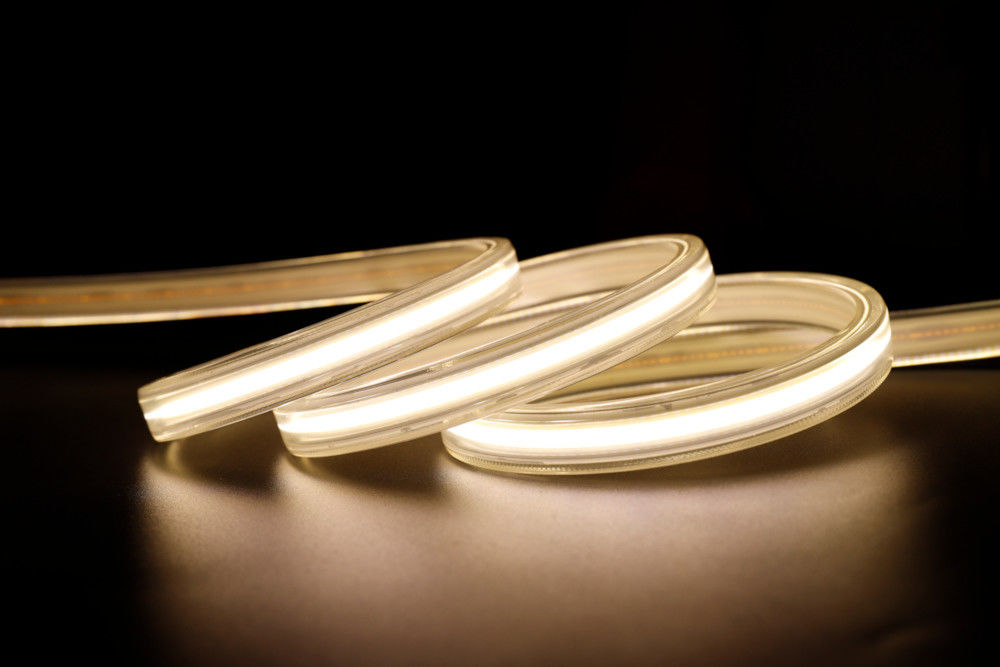 Yüksek Voltajlı Esnek COB LED Çizgi Işığı IP65 Su geçirmez 50M 100M bir makara başına 30000 Saat Yaşam Süresi ve 80 CRI ile