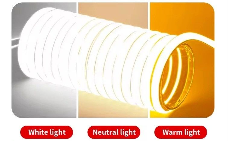 Yüksek Voltajlı Esnek COB LED Çizgi Işığı IP65 Su geçirmez 50M 100M bir makara başına 30000 Saat Yaşam Süresi ve 80 CRI ile