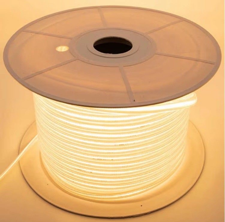 Yüksek Voltajlı Esnek COB LED Çizgi Işığı IP65 Su geçirmez 50M 100M bir makara başına 30000 Saat Yaşam Süresi ve 80 CRI ile