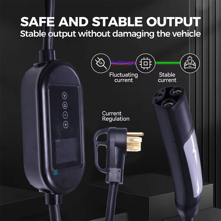 3.7KW EV şarj cihazı, 2. tip dişi şarj fişleri ve gösterge ışığı ile