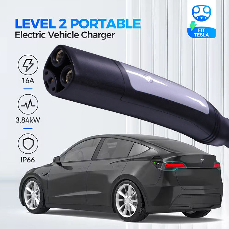 3LCD gösterge ışığı ve 4.5M Kablo ile.7KW Tip 2 EV Şarj cihazı