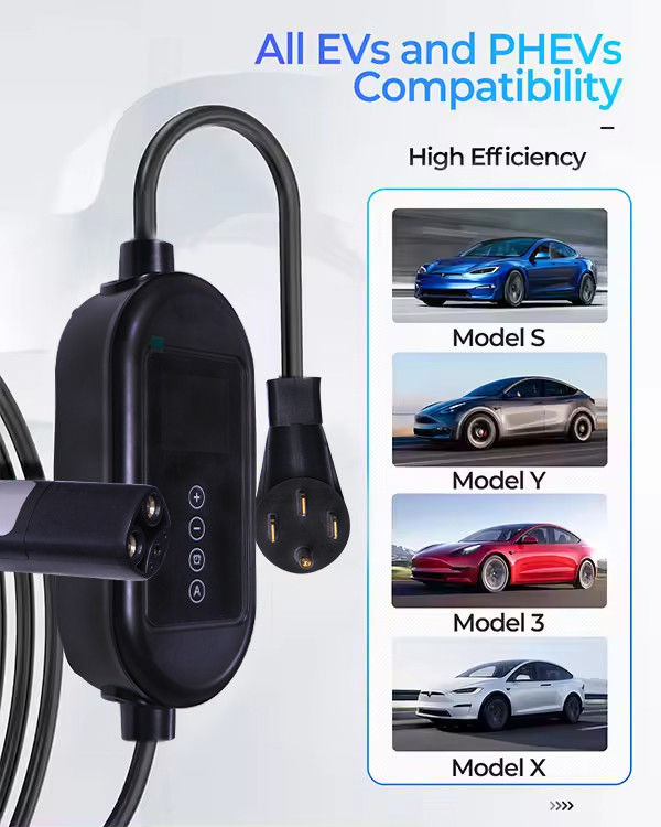 3.7KW EV şarj cihazı, 2. tip dişi şarj fişleri ve gösterge ışığı ile