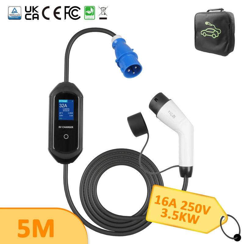 45X28X18 Cm Tek Paket Boyutlu EV Şarj cihazı -30C- 55C sıcaklık aralığında şarj için